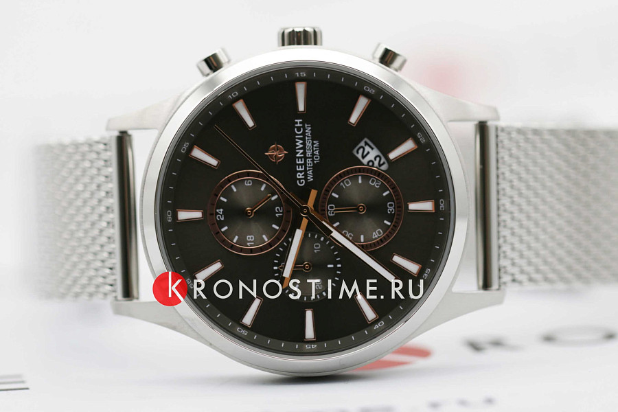 Часы Greenwich Navigator GW 053.19.34 — кварцевые, металл сталь