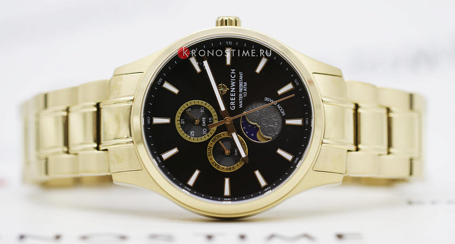 Часы Greenwich Moon Walker GW 058.20.31 — кварцевые, сталь металл