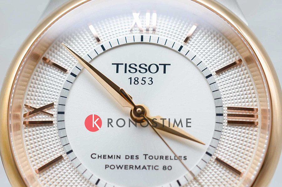 Часы Tissot Chemin des Tourelles Powermatic 80 T139.207.22.038.00 — нержавеющая сталь с pvd-покрытием, женские
