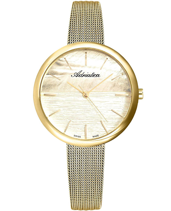 Часы Adriatica Essence A3632.111SQ — женские, желтый
