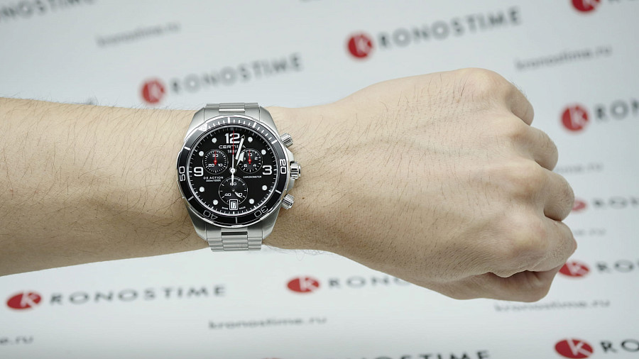 Часы Certina DS Action Chrono COSC C032.434.11.057.00 — черный, сталь металл