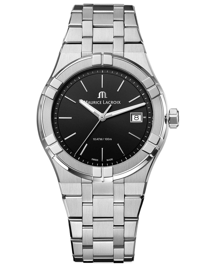 Часы Maurice Lacroix Aikon Quartz AI1108-SS002-330-1 — мужские, черный