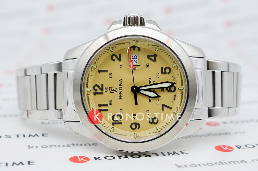 Часы Festina Swiss Made F20081/1 — кварцевые, металл сталь