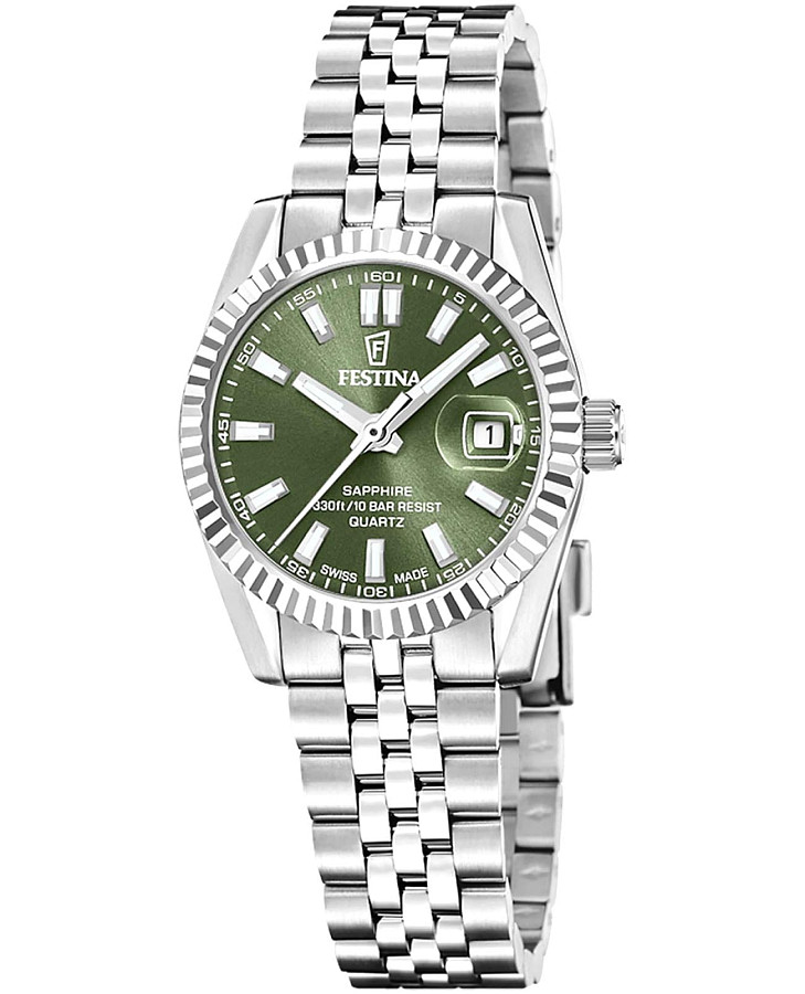 Часы Festina Swiss Made F20087/5 — женские, зеленый