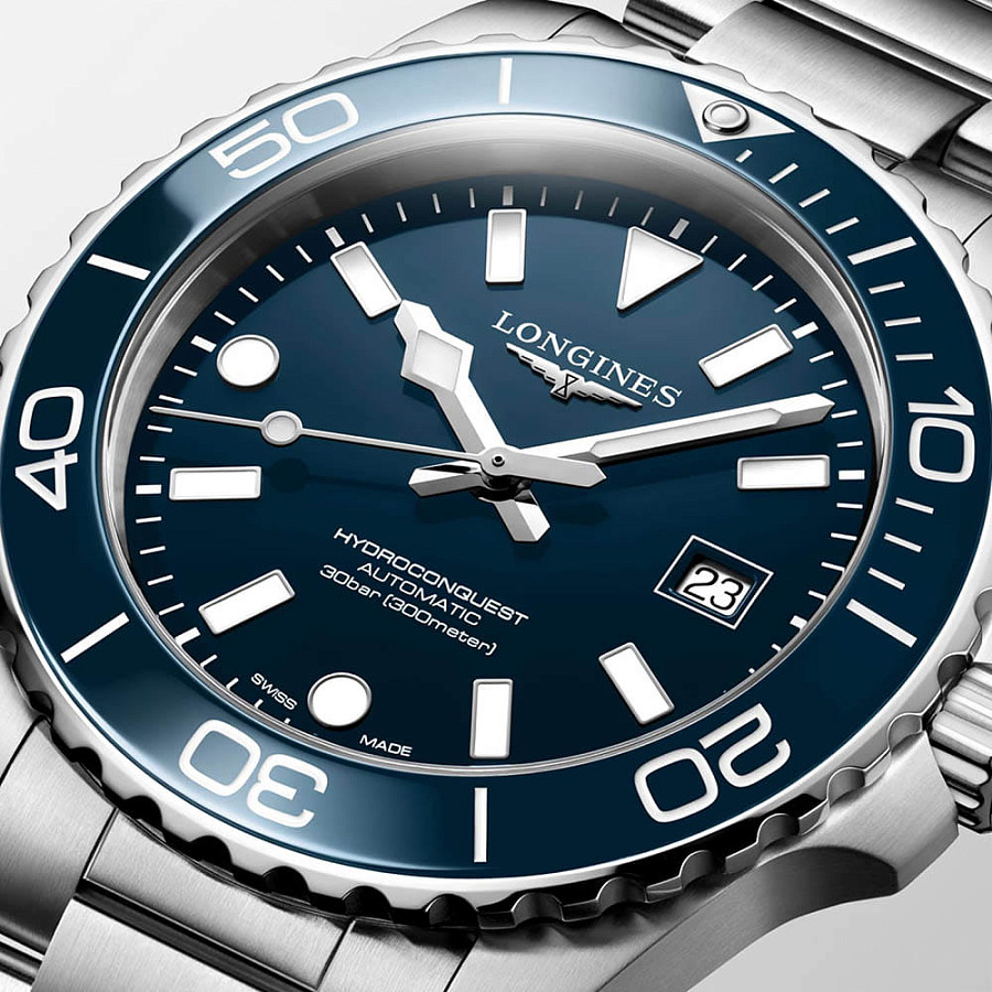 Часы Longines HydroConquest L3.788.4.96.6 — синий, металл сталь