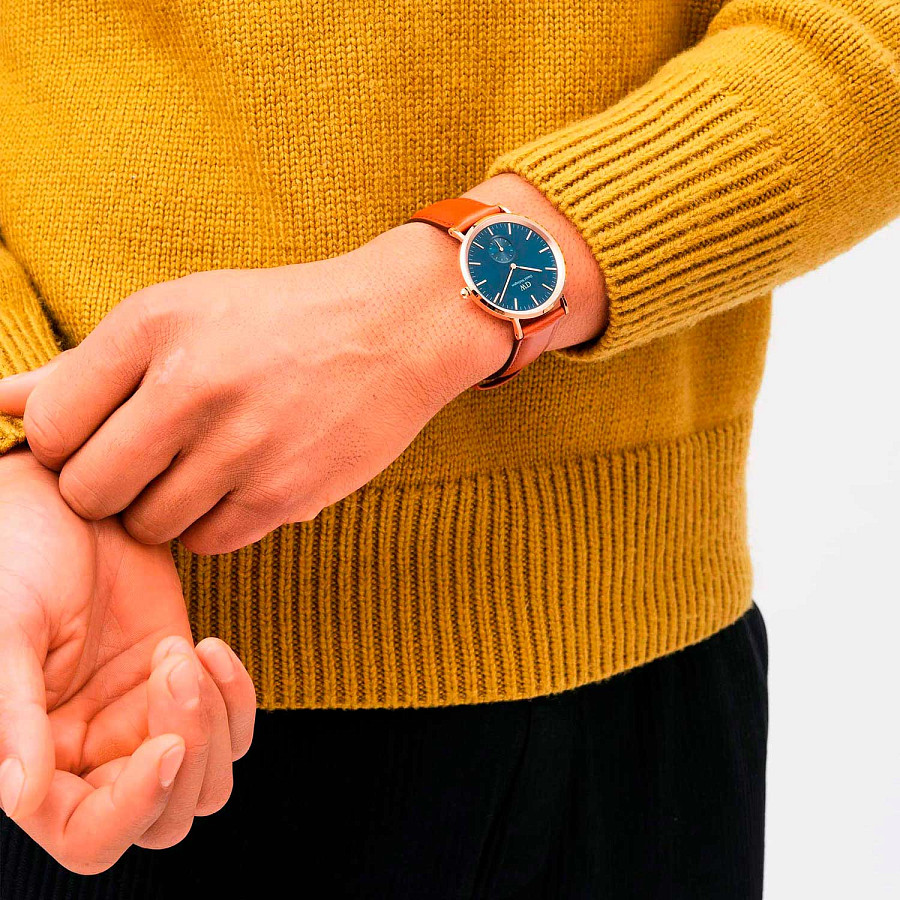 Часы Daniel Wellington Classic Multi-Eye St Mawes Arctic Rose Gold DW00100708 — кожаный, мужские