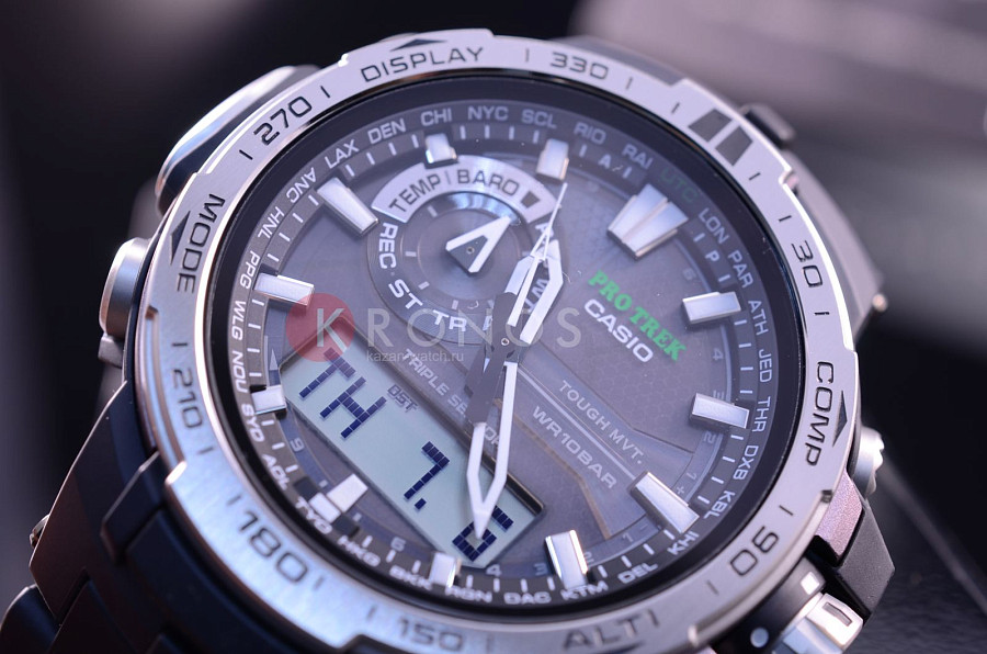 Часы Casio Pro Trek PRW-6000-1E — сталь металл, Япония