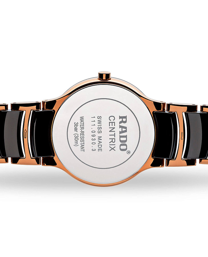 Часы Rado Centrix Diamonds R30555712 — черный, сталь керамика металл