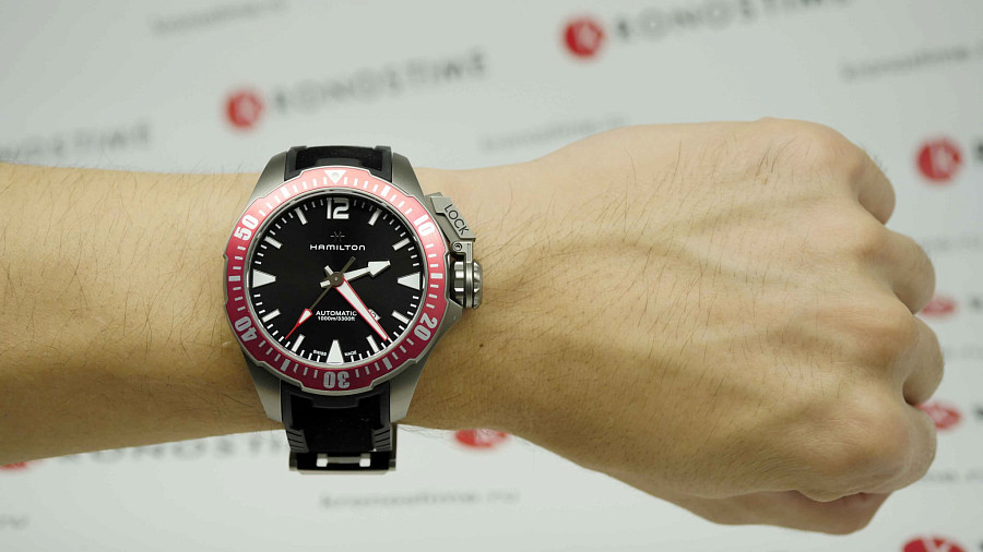 Часы Hamilton Khaki Navy Frogman Titanium Auto H77805335 — Швейцария, мужские