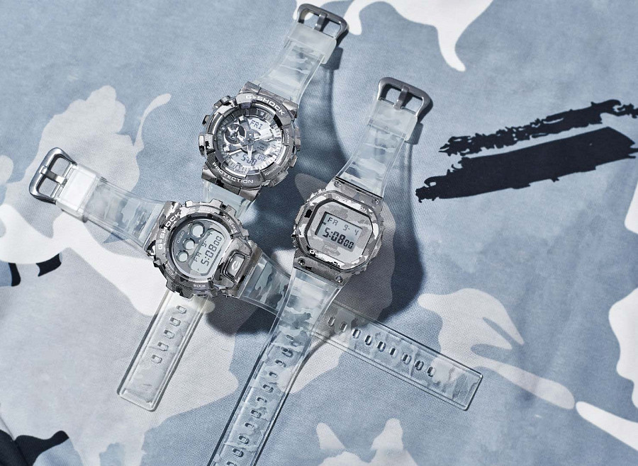 Часы Casio G-Shock GM-110SCM-1A — прозрачный, сталь пластик