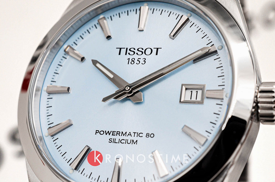 Часы Tissot Gentleman Powermatic 80 Silicium T127.407.11.351.00 — мужские, нержавеющая сталь