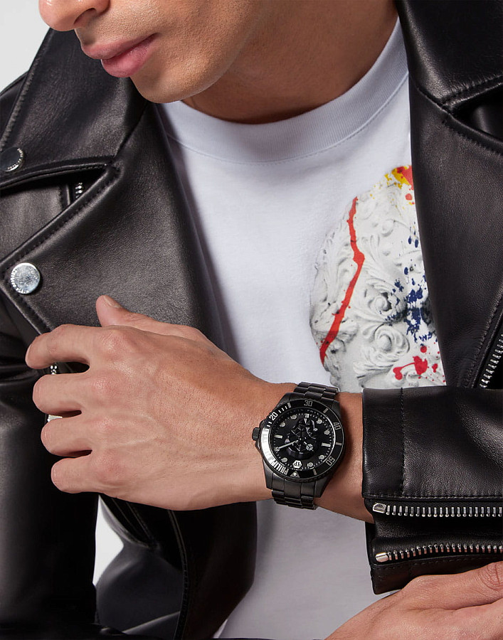 Часы Philipp Plein The Skull PWOAA0922 — кварцевые, металл сталь
