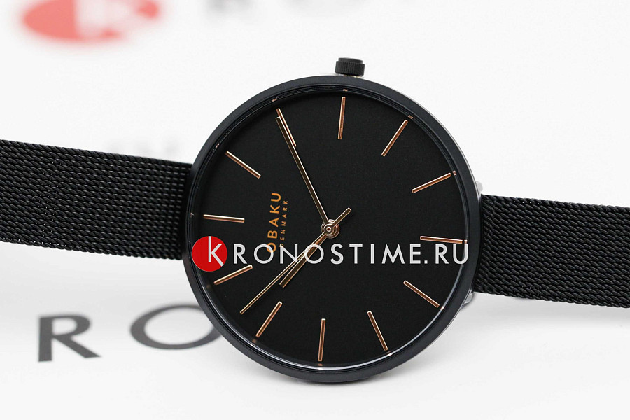 Часы Obaku Mesh V211LXBBMB — кварцевые, металл сталь