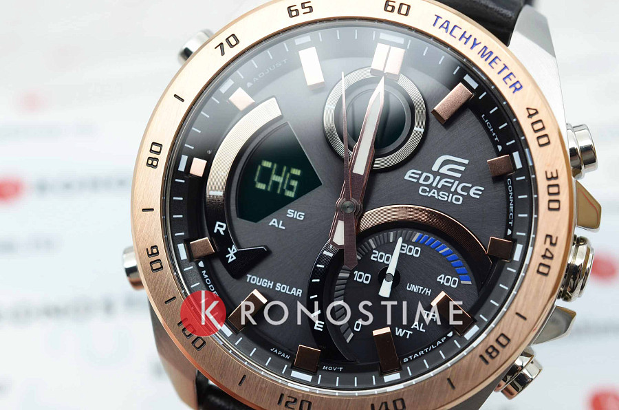 Часы Casio Edifice ECB-900GL-1BDR (ECB-900GL-1B) — кожаный, мужские