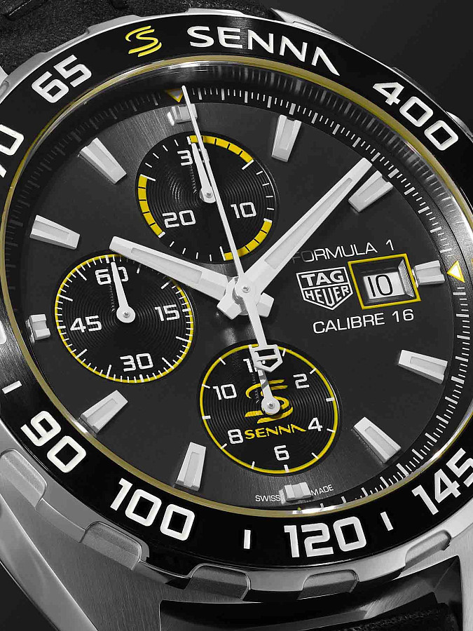 Часы TAG Heuer Formula 1 Senna Special Edition CAZ201B.FC6487 — кожаный, черный