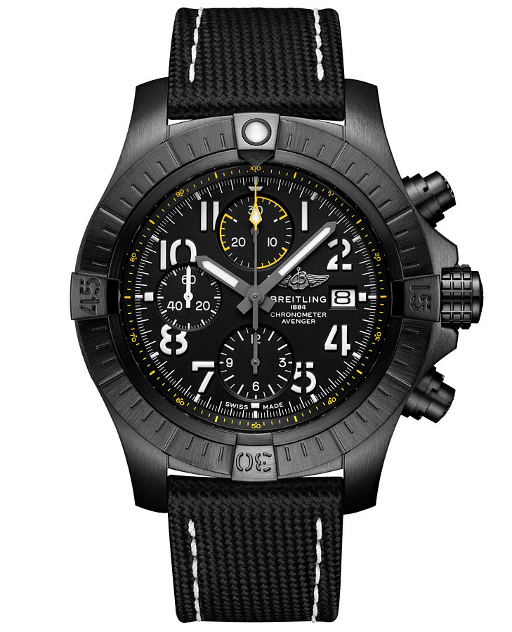 Часы Breitling Avenger Chronograph 45 Night Mission V13317101B1X1 — мужские, черный