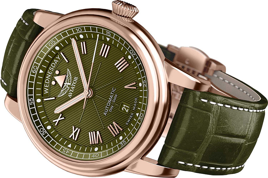 Часы Aviator Douglas Day-Date V.3.35.2.279.4 — Швейцария, механические