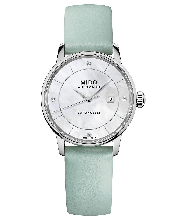 Часы Mido Baroncelli Signature Lady Colours M037.207.16.106.00 — женские, серебристый