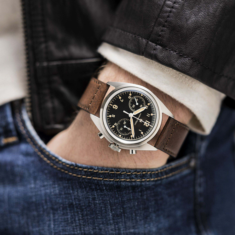 Часы Hamilton Khaki Aviation Pilot Pioneer Mechanical H76409530 — механические, металл сталь