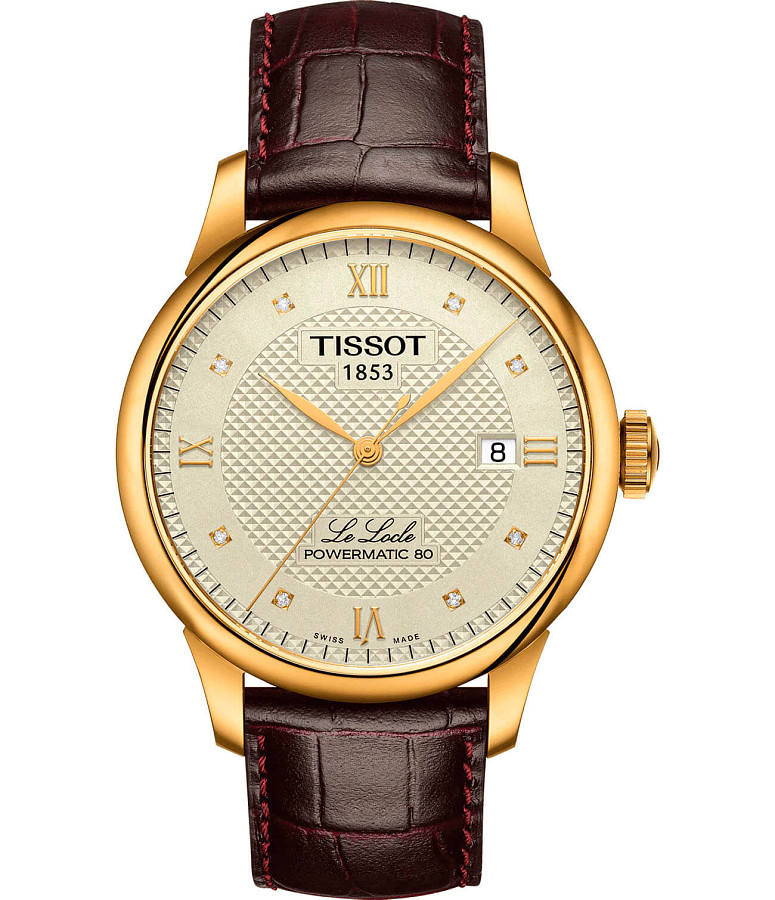 Часы Tissot Le Locle Powermatic 80 T006.407.36.266.00 — мужские, бежевый