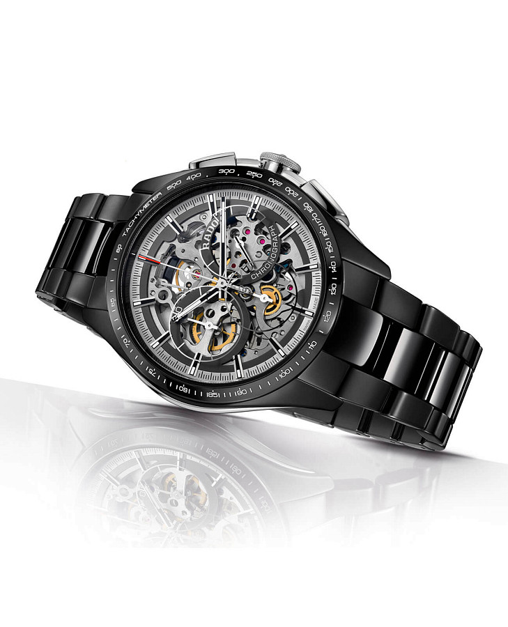 Часы Rado Hyperchrome Skeleton Automatic Chronograph Limited Edition R32249152 — металл сталь керамика, Швейцария