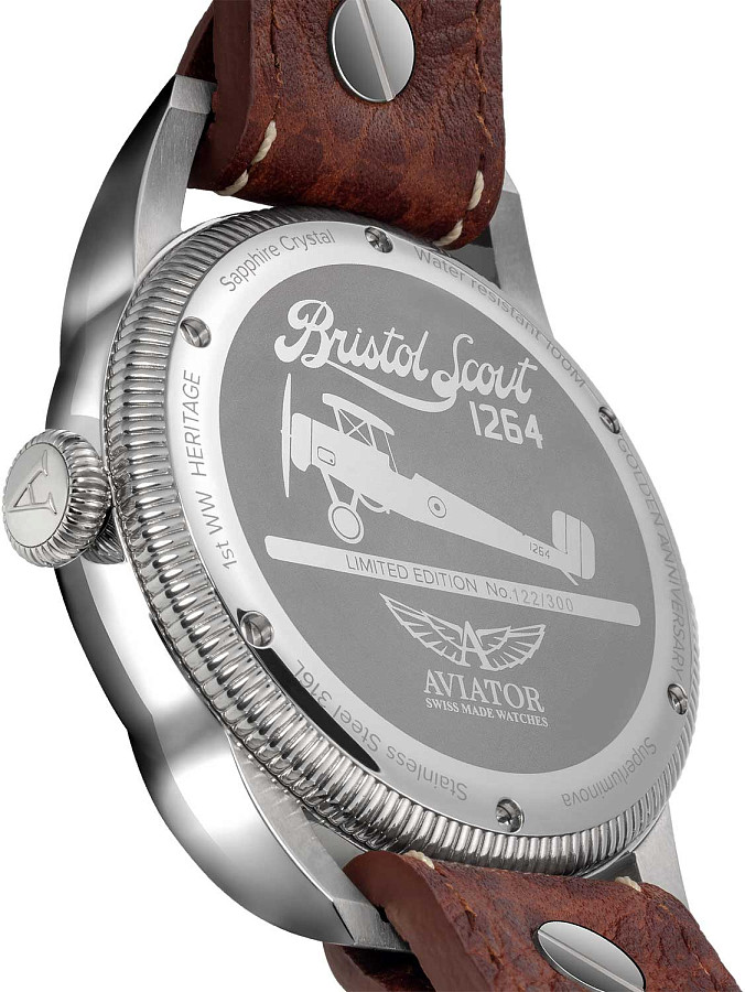 Часы Aviator Bristol Scout V.3.18.0.160.4 — металл сталь, Швейцария
