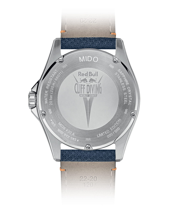 Часы Mido Ocean Star Red Bull Cliff Diving M026.430.17.041.00 — механические, металл сталь