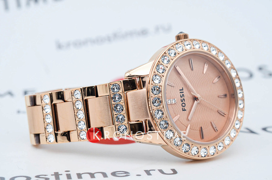 Часы Fossil Carlie ES3020 — сталь металл, США