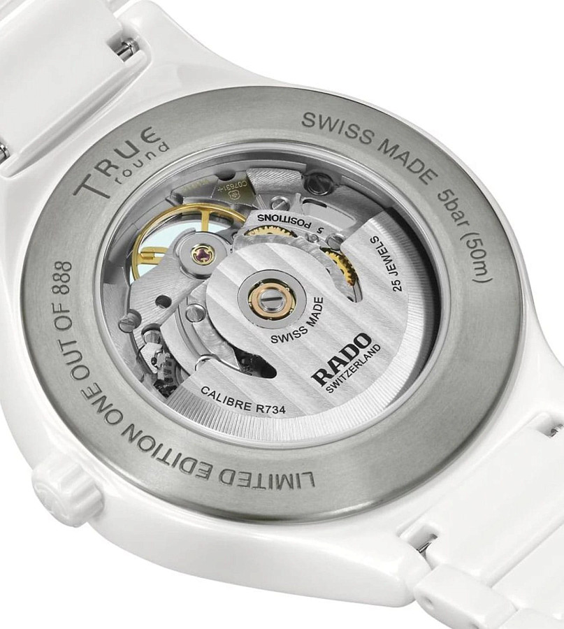 Часы Rado True Round Open Heart R27115022 — высокотехнологичная керамика, мужские