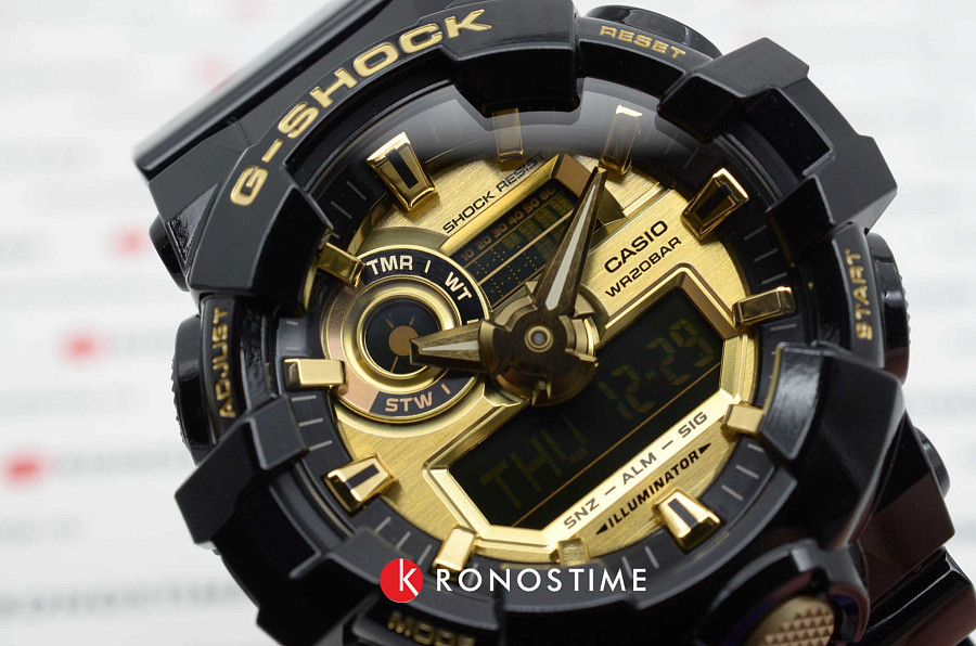 Часы Casio G-Shock GA-710GB-1A — черный, пластик