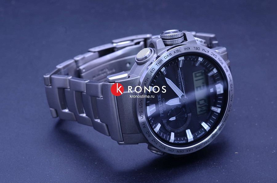 Часы Casio Pro Trek PRW-60T-7A — черный, кварцевые