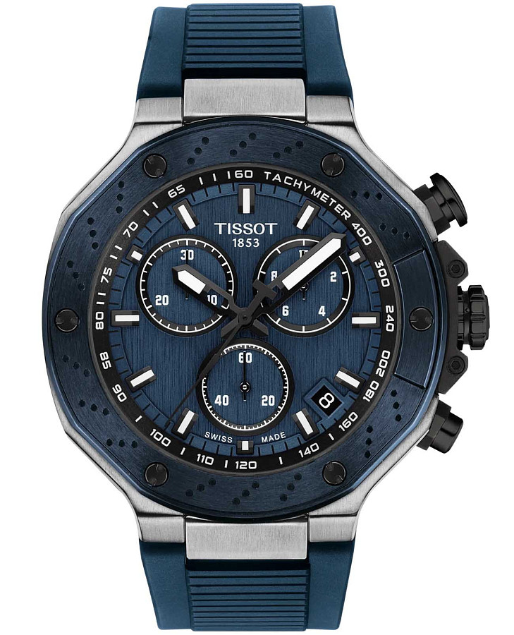 Часы Tissot T-Race 45 mm T141.417.27.041.00 — мужские, синий