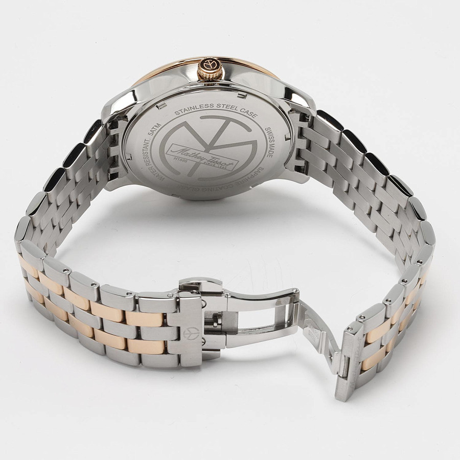 Часы Mathey-Tissot Edmond Metal H1886MRM — мужские, нержавеющая сталь с pvd-покрытием