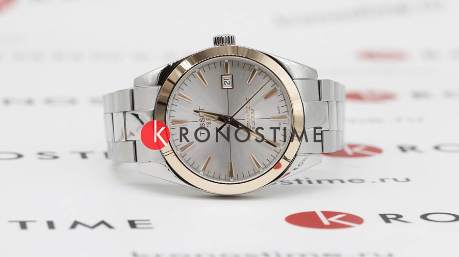 Часы Tissot Gentleman Powermatic 80 Silicium 18K Gold T927.407.41.031.00 — нержавеющая сталь, мужские