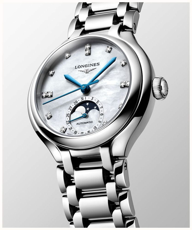 Часы Longines Elegance PrimaLuna L8.126.4.87.6 — механические, сталь металл