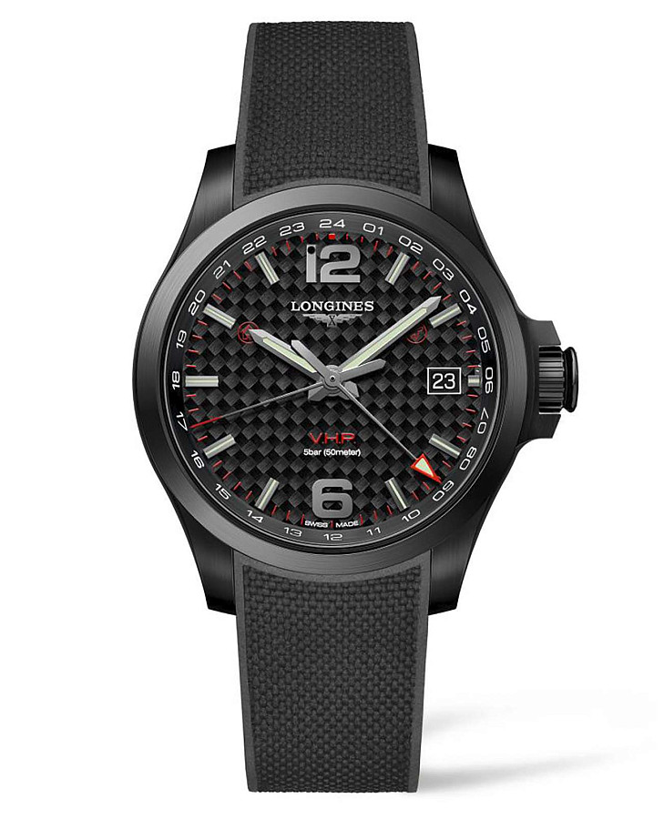 Часы Longines Conquest V.H.P. L3.718.2.66.9 — мужские, черный