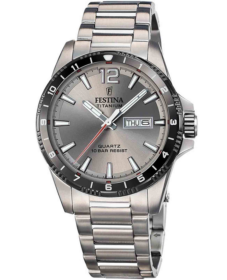 Часы Festina Titanium F20698/1 — мужские, серебристый