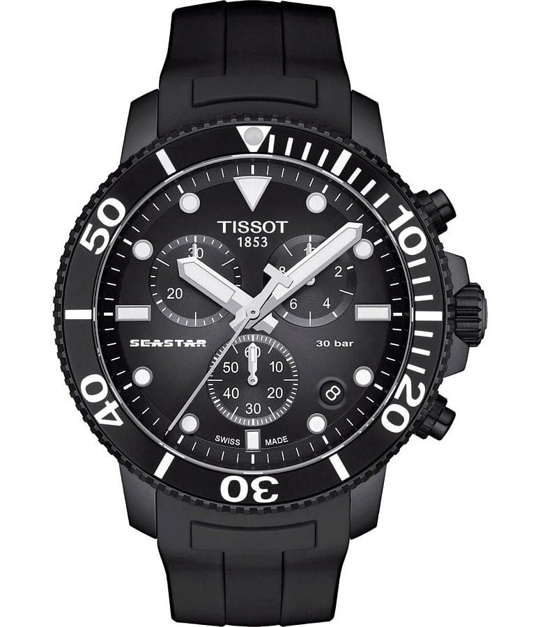 Часы Tissot Seastar 1000 Chronograph T120.417.37.051.02 — мужские, черный