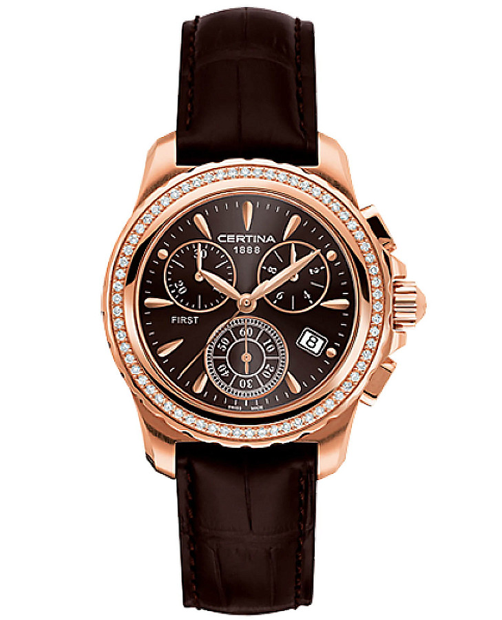 Часы Certina DS First Lady C900.217.76.297.00 — женские, коричневый
