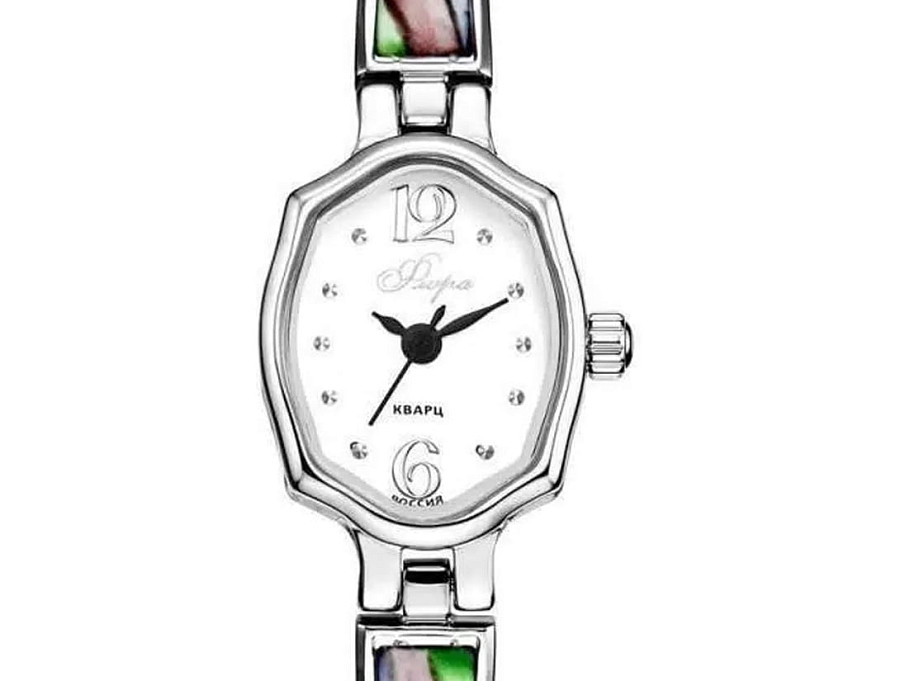 Часы УЧЗ Flora 1240B1B3-21 — кварцевые, латунь