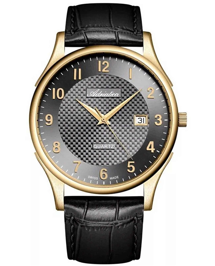 Часы Adriatica Classic A1246.1226Q — мужские, черный