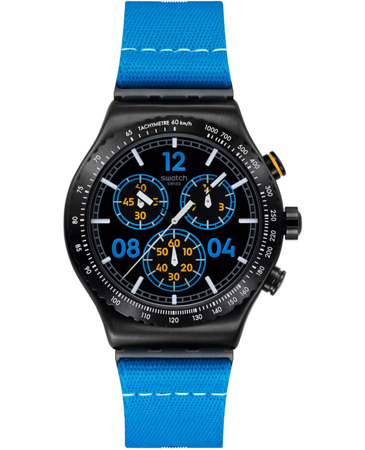 Часы Swatch Moments In Blue YVB100 — мужские, шампань