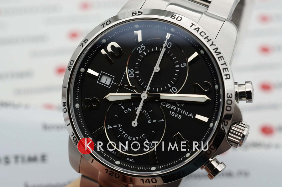Часы Certina Ds Podium Chronograph Automatic C034.427.11.057.00 — механические, металл сталь
