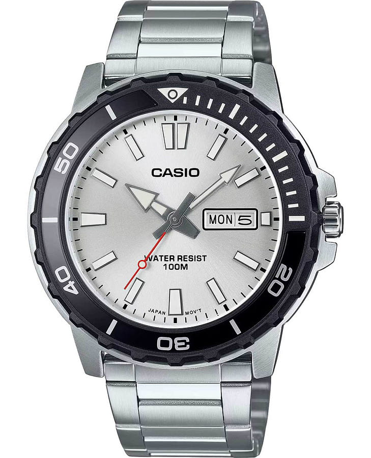 Часы Casio Collection MTD-125D-7A — мужские, серебристый