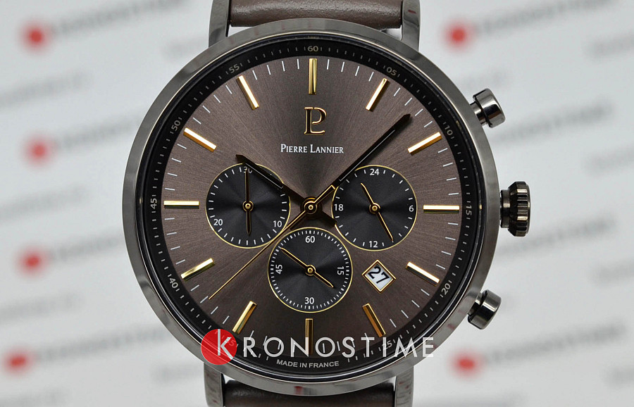 Часы Pierre Lannier Baron 220H490 — коричневый, металл сталь
