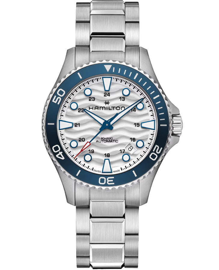 Часы Hamilton Khaki Navy Scuba Auto 40 mm H82425110 — мужские, белый