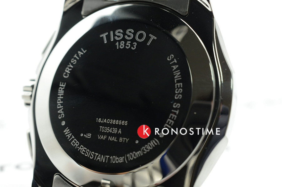 Часы Tissot Couturier GMT T035.439.11.051.00 — черный, сталь металл
