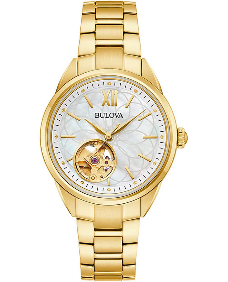 Часы Bulova Automatic Ladies 97L172 — женские, перламутровый