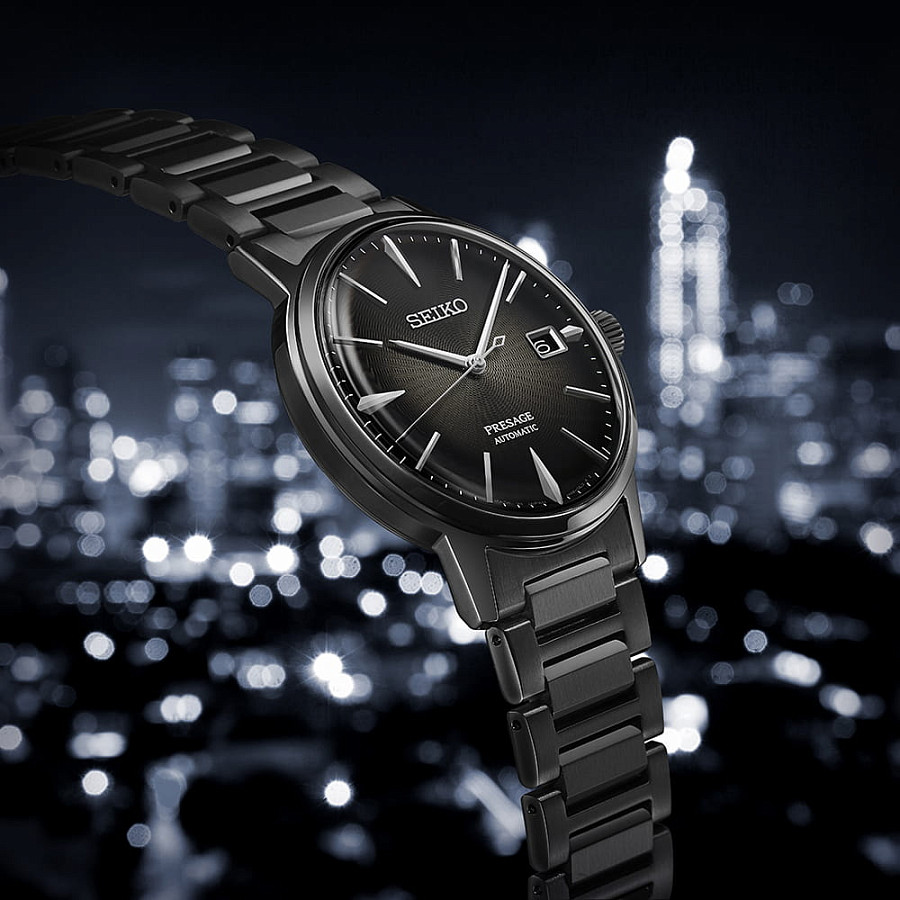 Часы Seiko Presage Cocktail Time SRPJ15J1 — черный, металл сталь