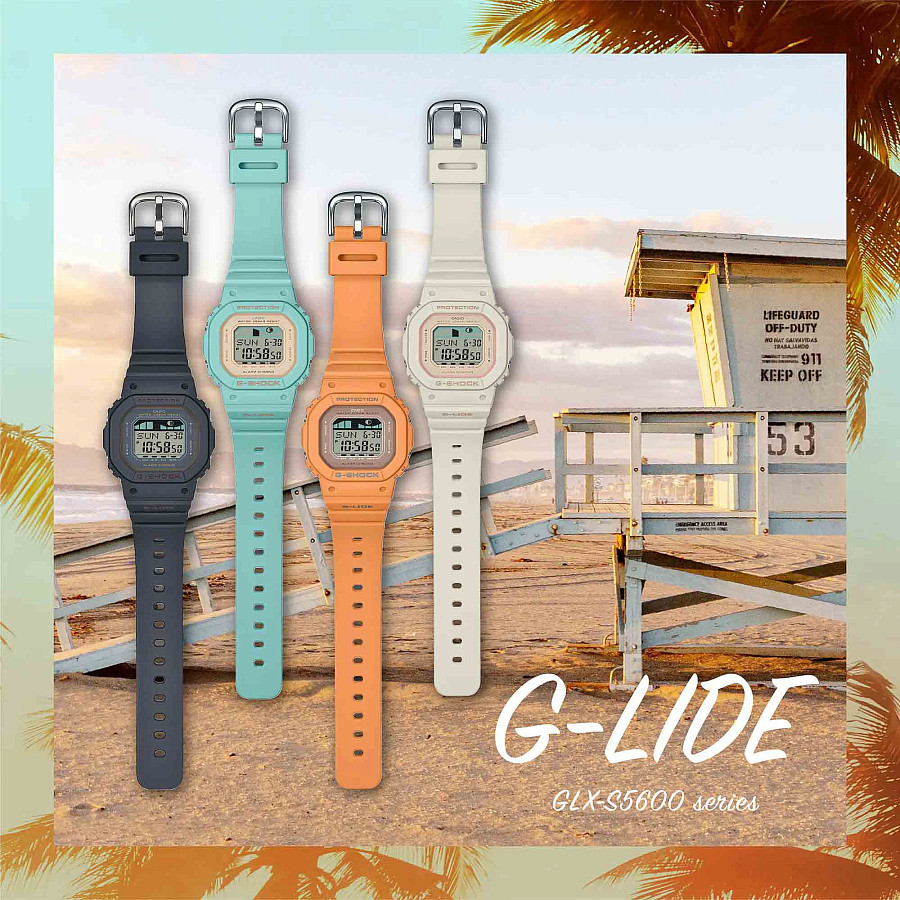 Часы Casio G-Shock GLX-S5600-1DR (GLX-S5600-1) — серый, пластик
